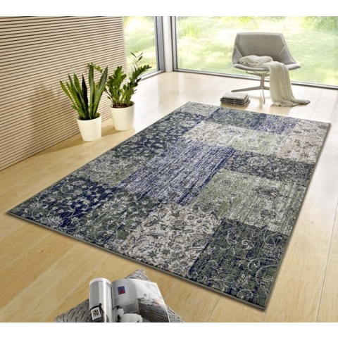 Patchwork vloerkleed Kirie - groen 160x230 cm