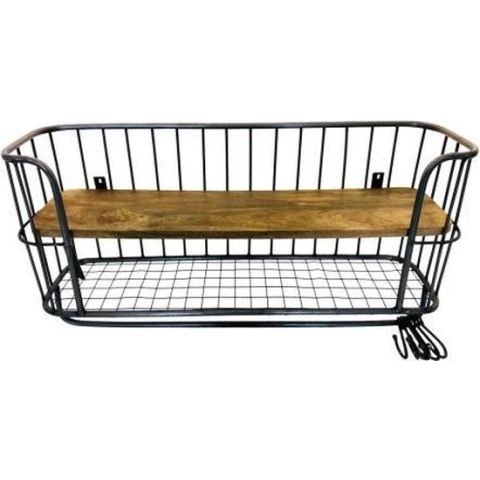 Wandrek metaal  hout
