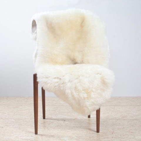 Wit Naturel Texels Schapenvacht XL Skéépe 100% echt Texelse schapenvachten vloerkleed dierenvellen