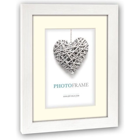 ZEP - Houten fotolijst wit met passe-partout Regent 4 formaat 10x15 / 15x20 - V32684