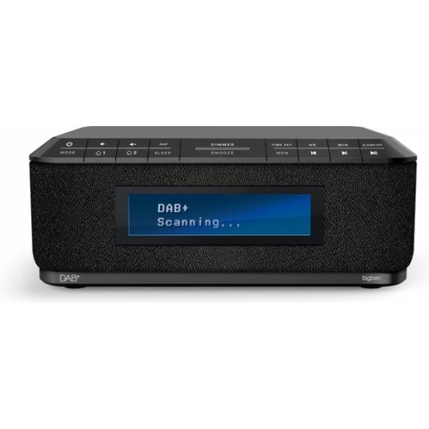 Bigben RR140 - DAB+ Wekkerradio - Draadloze telefoon oplader - Grijs