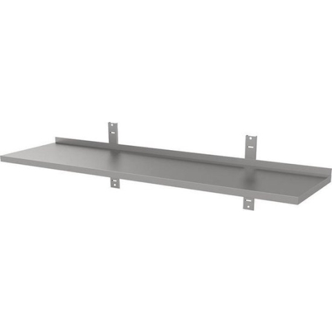 Gastro-Inox RVS wandplank, 1800(l)x400(d)mm