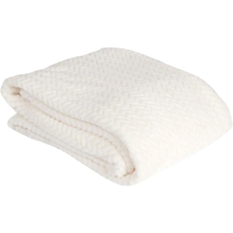 Leeff Plaid Pippa Wit - zachte fleece deken - 150 cm x 200 cm