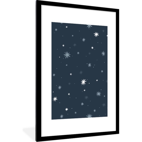 Fotolijst incl. Poster - Ster - Patroon - Kinderen - Jongens - Meisjes - Baby - Kids - 80x120 cm - Posterlijst