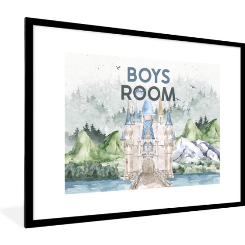 Fotolijst incl. Poster - Quotes - Boys room - Spreuken - Kinderen - Kids - Baby - Jongens - Boys - 80x60 cm - Posterlijst