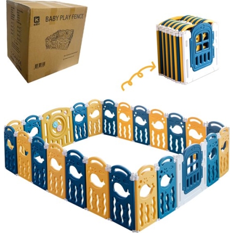 K IKIDO Baby Kinderbox - Baby Speelbox - Babypark - Babybox - Grondbox - Kruipbox - voor peuter en baby - Baby boxcombinatie - Baby-peuter - kruipmat Veiligheidshek - 180 * 210 cm