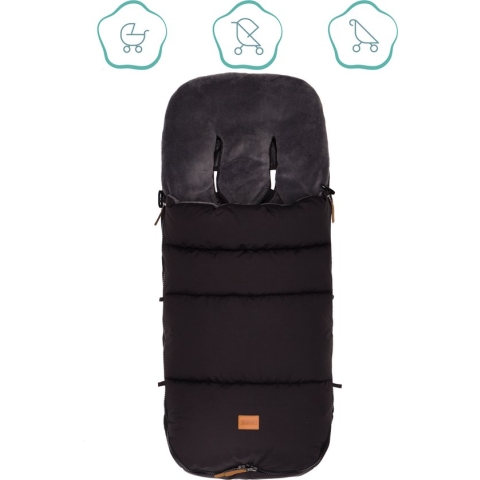 Winter voetenzak kinderwagen - antislip - thermoregulerend - zwart - fillikid