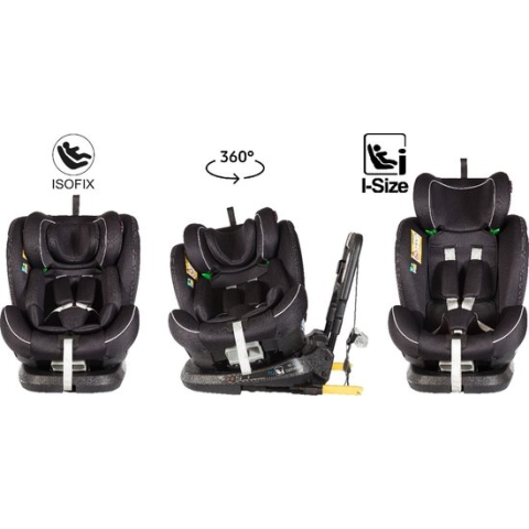 X Adventure Meegroei Autostoel 360º Revolution 2.0 Isofix & ISIZE Groep 0/1/2/3 - Zwart