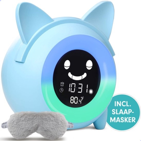Slaaptrainer - Wake up light - Kinderwekker - Wekker Kinderen - Slaaptrainer Kinderen - Inclusief Slaapmasker