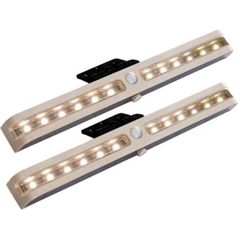 Eleganca Bed Led Verlichting met Bewegingssensor 2 Stuks – Uitstapverlichting – Warm Licht Bedlamp – Nachtlamp – Instelbare Brandduur – Kunststof Bedverlichting – Wandlamp – Motion Lamp – 3400K Wit Licht
