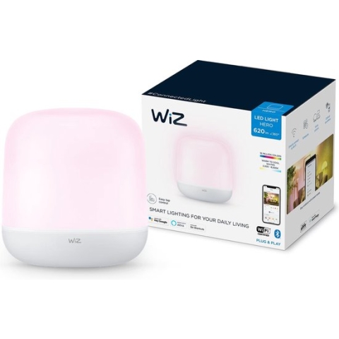 WiZ Hero Tafellamp Slimme LED verlichting - Gekleurd en Wit licht - Wi-Fi - Wit