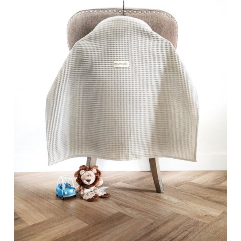 Moments borstvoedingsdoek premium, lichtgrijs, OEKO- TEX, ademend, luxe voedingsdoek, borstvoedingsschort, stijlvolle doek, wafel