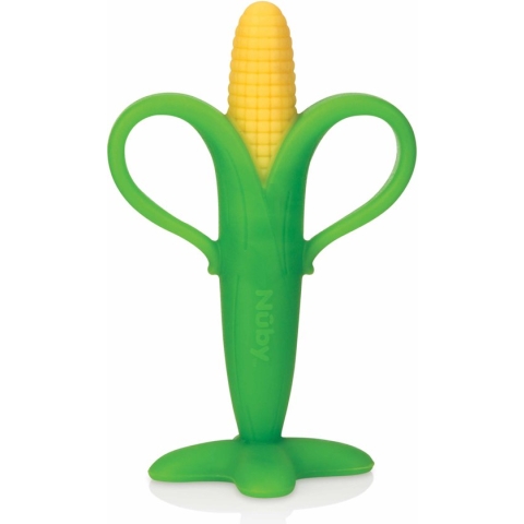 Nûby - Bijtspeeltje - Silicone Bijtspeelgoed voor baby - Maïs - 3+ maanden