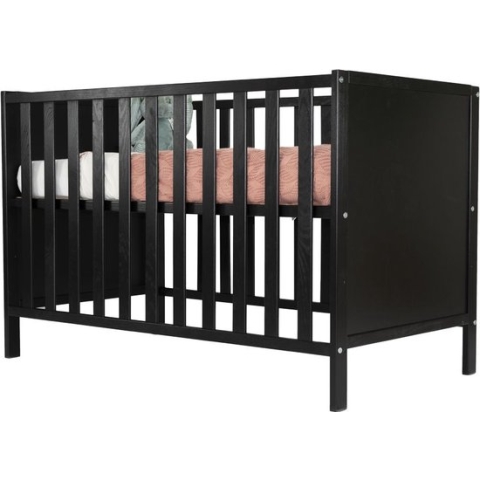 Ledikant Anett Platte Spijlen Black