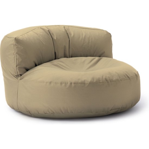 Lumaland Outdoor zitzak lounge, ronde zitzak voor buiten, 320 l vulling, 90 x 50 cm, beige