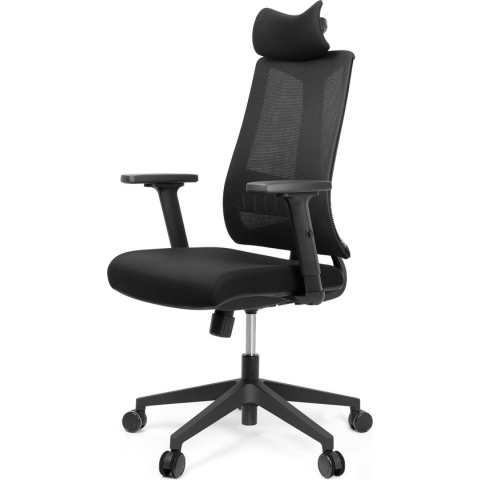 Ergonomische Bureaustoel - Bureaustoelen voor volwassenen - Office Chair Ergonomisch - Zitdiepte verstelbaar - Basis van aluminiumlegering - Maximale belasting 150KG - Grijs
