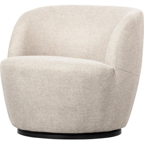 WOOOD Serra Draaifauteuil - Polyester - Off White - 75x70x69