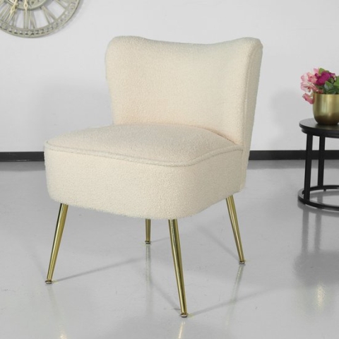 Fauteuil zitbank 1 persoons Teddy beige stoel