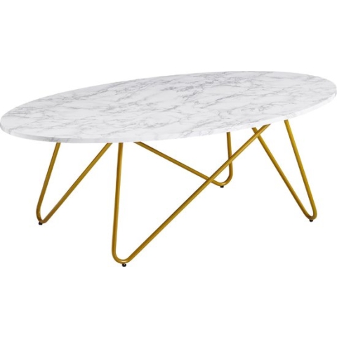 Ovale Marmerlook Salontafel