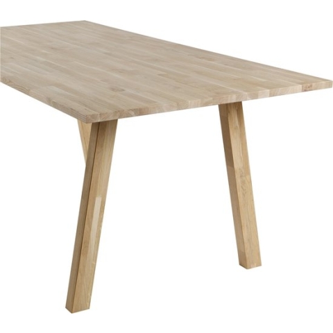 WOOOD Tablo Tafelblad Incl. A-Poot - Eiken - Onbehandeld - 74,4x200x90