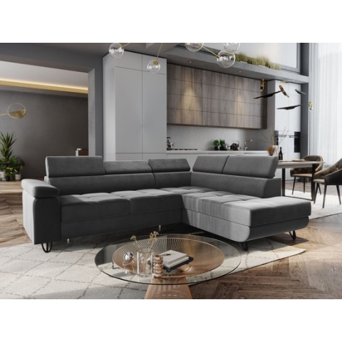 Hoekbank hoekzetel Junior Rechts met slaapfunctie en opbergruimte