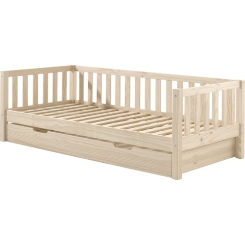 Kajuitbed Friedrich 90x200 met bedlade - gebleekte den