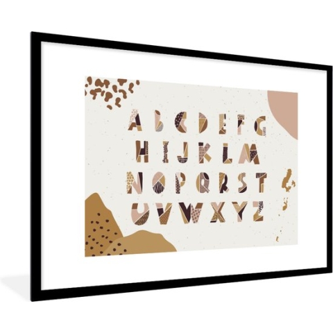 Fotolijst incl. Poster - Spreuken - Alfabet - Quotes - Kinderen - Kids - Baby - Jongens - Meiden - 120x80 cm - Posterlijst