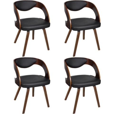 vidaXL-Eetkamerstoelen-4-st-gebogen-hout-en-kunstleer-bruin