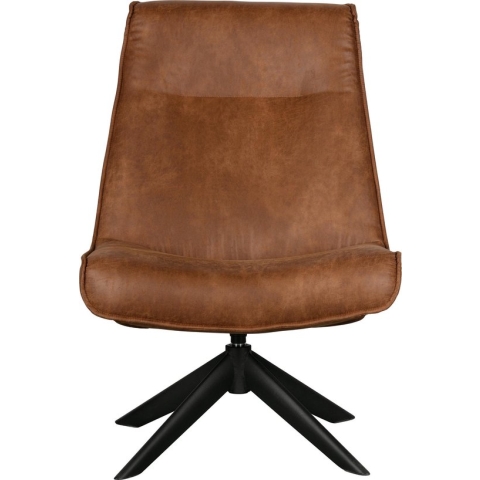 WOOOD Draaifauteuil Skyler - Kunstleer - Cognac - 94x67x85