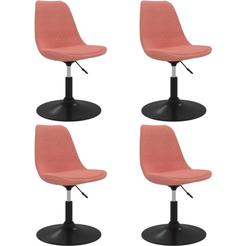 vidaXL-Eetkamerstoelen-draaibaar-4-st-fluweel-roze