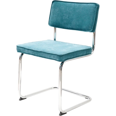 Lisomme Anne ribstof eetkamerstoel turquoise