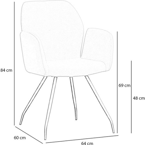 Bronx71® Scandinavische eetkamerstoel Frey gerecyclede stof grijs