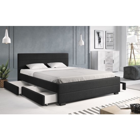 Tweepersoonsbed Loox - Zwart - 160x200 cm