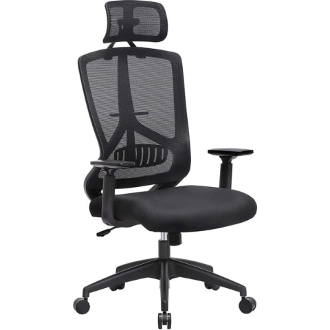 Mazazu - Bureaustoel – Computerstoel – Comfortabel - Polypropyleen – Zwart – 53x53x133