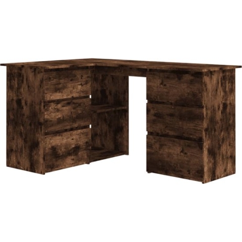 vidaXL-Hoekbureau-145x100x76-cm-bewerkt-hout-gerookt-eikenkleurig