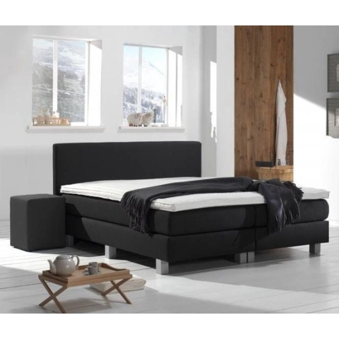 Boxspring Victory - 140x200 cm - Bonellvering - Skai Zwart
