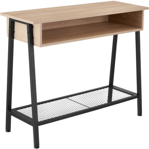 tectake - Sidetable consoletafel Tralee - 100x35x80,5cm - industrieel - lichtbruin - 404721
