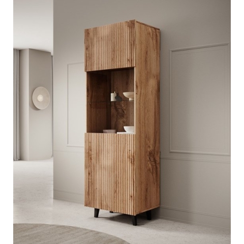 Meubella - Vitrinekast Vintar - Eiken - 60 cm