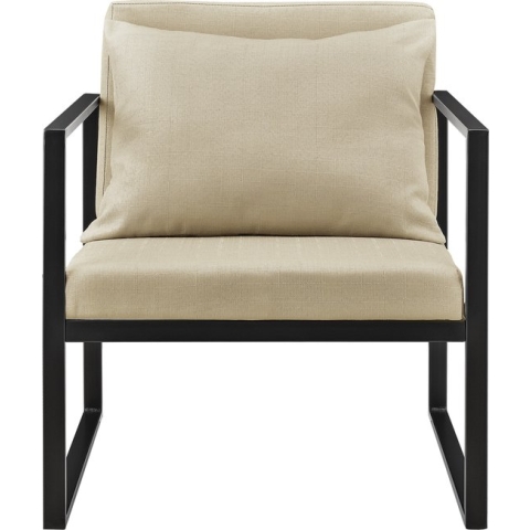 Design fauteuil met kussens 70x60x60 set van 2 zandkleurig