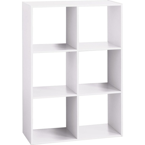Atmosphera 6- VAKS kast - Hout - Wit - : L. 67,6 x D. 32 x H. 100,5 cm - Opberger - Boekenkast