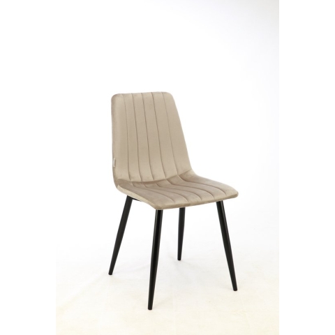 MaxxHome Eetkamerstoel Velvet/Stof - Grijs - set van 2