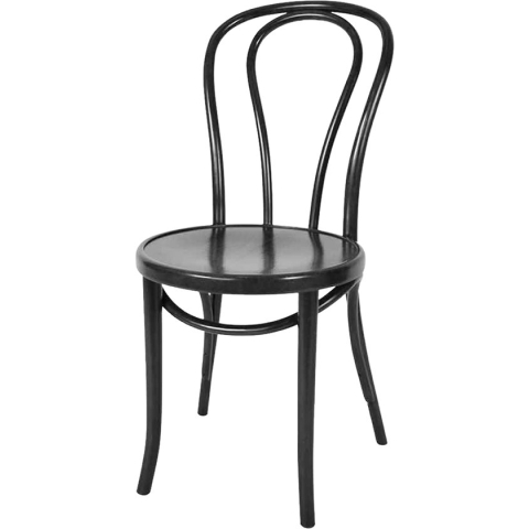 Fameg Vienna Thonet No. 18 houten bistrostoel zwart gebeitst