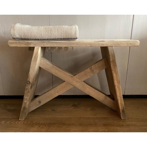 steigerhouten kruk - Bankje - Gebruikt hout - steigerhout - 70x19,5x47 cm