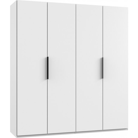 Woonexpress Kledingkast Oss - Hout - Wit - 200x216x58 cm (BxHxD)