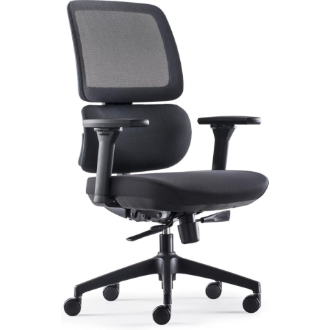 BenS 839-Ergo-4 - Bureaustoel - Mesh - Stof - Zwart - Ergonomisch - GREENGUARD GOLD - Voldoet aan EN1335 & ARBO normen