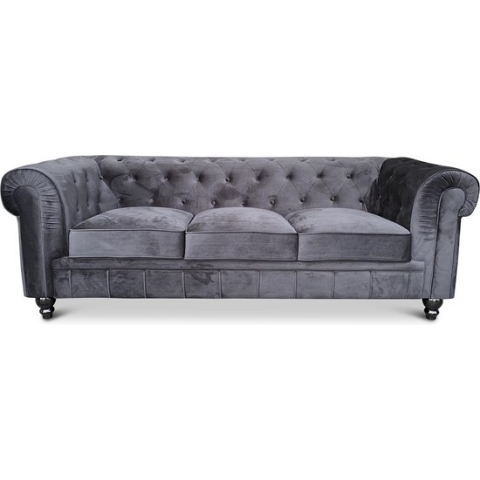 Chesterfield Bank - 3 Zits - Velvet Black - Design
