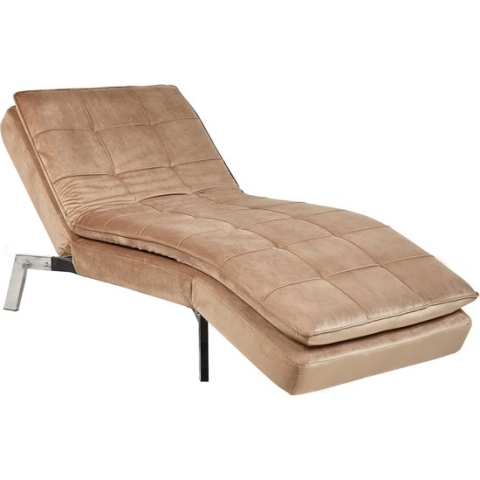 LOIRET - Chaise longue - Lichtbruin - Fluweel