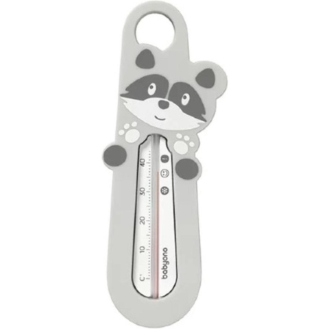 Babyono-  Babybadthermometer- Wasbeer - 0m+ Grijs