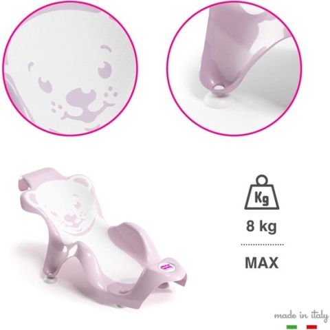 Buddy Anti-Slip Ergonomic Baby Bath Support Seat, Taupe