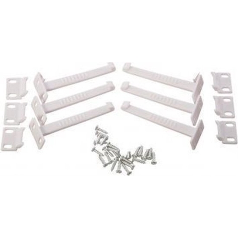 Dream Baby Veiligheidshaakjes Keukenkastjes - Kinderbeveiliging voor Kasten - Kastslot - Kast Beveiliging Baby - Eenvoudig te Monteren - 6 Stuks - Wit